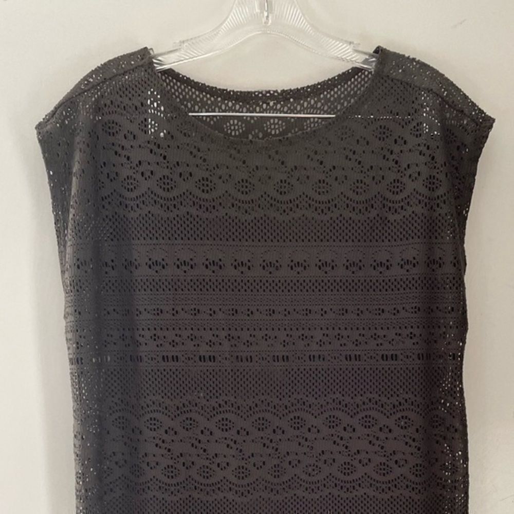 Brown Fishnet style Swimsuit coverup size small